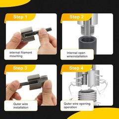 Dual Head Pipe Threading Tool 1/2&Prime; & 3/4&Prime; Internal & External Thread Cutter