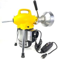 120&prime; Kit S75 BLUEROCK &reg; 3/4&Prime; to 4&Prime; Sectional Drain Machine Snake Sewer Cleaner