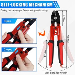 Fishing Crimping Tool Kit, High Carbon Steel Fishing Crimping Pliers Wire Rope L