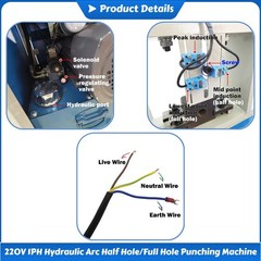 220V 1PH 2.2KW Electric Hydraulic 0.98&Prime; Outer Diameter Pipe Arc Punching Machine