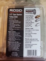 Ridgid 103 Tubing Cutter, Aluminum, Brass, Copper, Plastic nb14