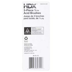 1/2 In. X 5 In. Horse Hair Bristle Acid Flux Brush (3-Pack)