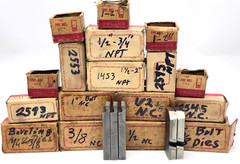 Lot of 18 Miscellaneous Collins Brand Pipe Beveling & Bolt Die Sets Vintage