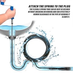 20ft x 1/2&Prime; Drain Cleaning Cable with 6 Cutters, Manual & Powered Adapters, Sewe