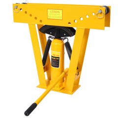 12 Ton Pipe Bender Manual Hydraulic, Piping Bending Exhaust Tube Fabric w/6 Dies