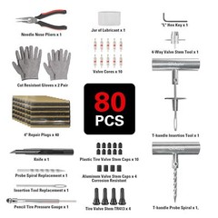 Universal Tire Repair Kit Heavy Duty Car Emergency Tool Kit for Flat Tire Pun&hellip;