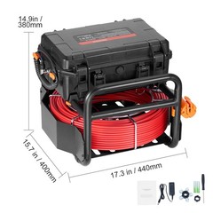 165ft Sewer Camera: 10.1&Prime; Touchscreen, Self-Leveling, 512Hz Transmitter, IP67