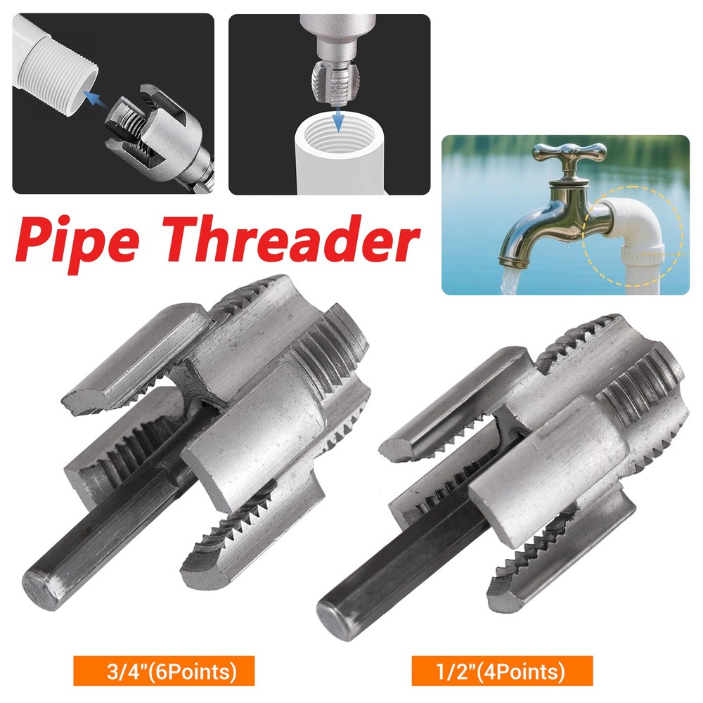 1/2&Prime;(4Points)+3/4&Prime;(6Points) PVC External Pipe Threading Carbon Steel Tool Kit