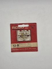 New RIDGID 1/4&Prime; NPT 12-R High Speed Pipe Threading Dies