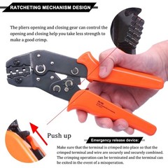 Twidec/Wire Crimping Pliers 26-16AMG Wire Tools with Black