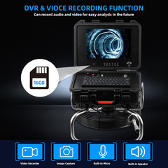 HD Sewer Camera with 512Hz Locator, 165FT, 10&Prime; Display, 12 LEDs, IP68