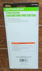 Finger Release Ratcheting PVC Cutter -Cuts up to 1-5/8&Prime; Pipe &ndash; Item #62588