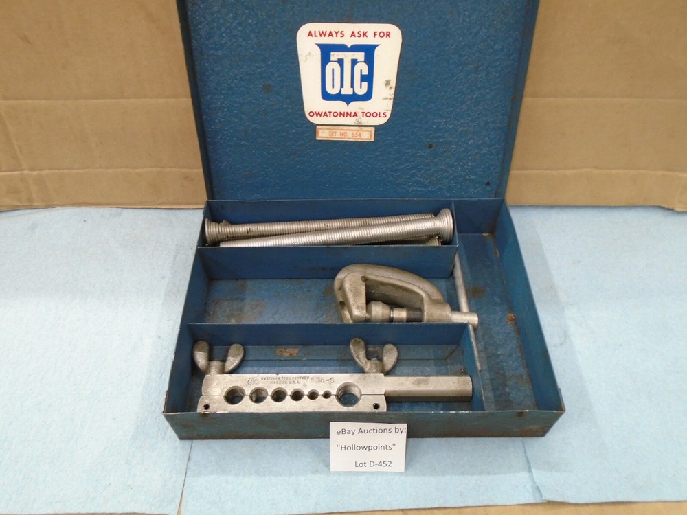 Owatonna OTC Set # 854 Single Flaring Set & 6 Pc Wire Spring Tubing Bender D452