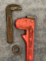 Vintage Great Neck 10&rdquo; Pipe Tool Monkey Wrench PW10 Forged Steel Heavy Duty
