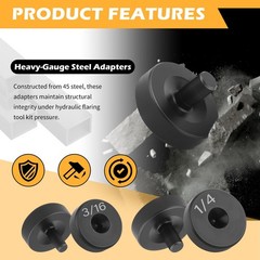 6PCS Brake Line Flaring Tool Kit Adapter,Steel 3/16 & 1/4&Prime; Brake Flaring Tool&hellip;