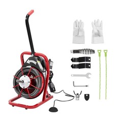 75FT x 1/2in Professional Electric Drain Cleaner Machine Drain Auger Auto Feed