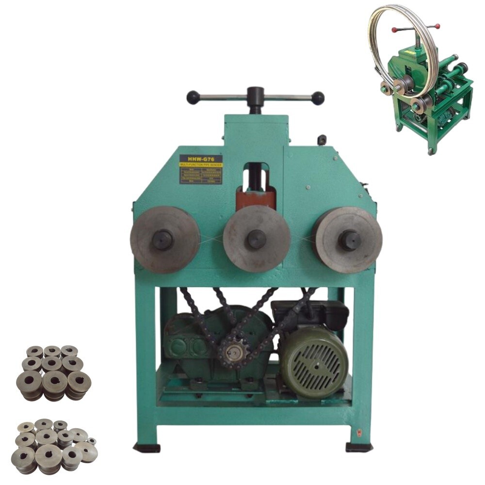 110V Electric Pipe Bender Tube Bending Machine Pipe Roller Pressing Bender