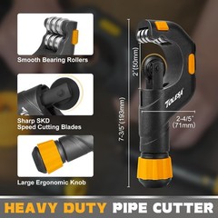 Heavy Duty Pipe Cutter Set 1/8&rdquo;&ndash;2&rdquo; Tube Cutter w/ Deburring Tool & Reamer