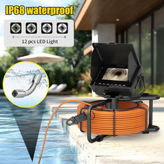 Sewer Camera 100FT/30M Borescopes Plumbing Snake Pipe Inspection Camera 22Mm wit