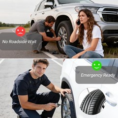 29PCS Tire Repair Kit, Spiral Screw~in Tire Plugs for Car Truck Motorcycle