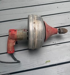 Milwaukee 0566-1 Heavy Duty Drain Cleaner 25 ft. Cable With Metal Case & Guide
