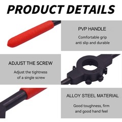Die Stock Handle Round Wrench Non Slip Knurled For Metric M12M16 38mm OD