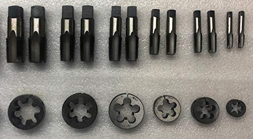 BSP BRITISH STANDARD PIPE BSPP PARALLEL TAP AND DIE SET &ndash; 6 SIZE 1/8&Prime; TO 3/4&Prime;