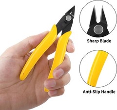 5pcs Micro Flush Cutters, Wire Cutter with Internal Spring, Diagonal Cutters for