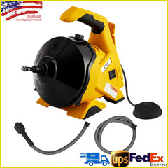Drain Cleaner Machine 30Ft x 3/10In Auto-feed Electric Drain Auger Sewer Snake