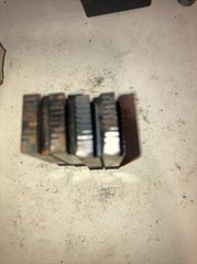 Ridgid Set of (4) 3/8&Prime; &ndash; 16 UNC RH Alloy Steel 500B Bolt Dies 48465 USED