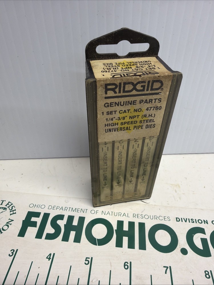 RIDGID 47760 1/4&Prime; &ndash; 3/8&Prime; NPT (R.H) HIGH SPEED PIPE DIES