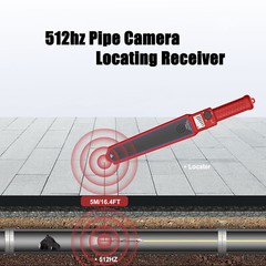 Sewer Pipe Inspection Camera w/ 512hz Locator Meter Counter Self Leveling 100m