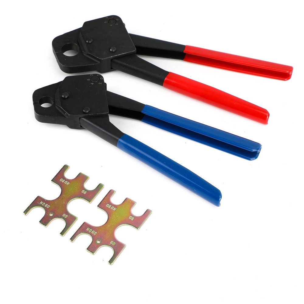 2 Pex Crimper 3/4&Prime;And 1/2&Prime; Plumbing Crimping Gonogo Set Angle Gauge Tools Combo