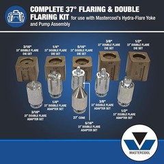 37&deg; Flaring & Double Flaring Adapter Set 3/16&Prime;-1/2&Prime; for Hydraulic Tool HVAC Auto