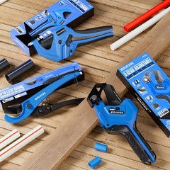 Heavy-Duty Ratchet Pipe Cutter Tool for PVC, PEX, CPVC, Rubber Hose &ndash; Cuts 3