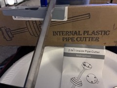2-in-1 Internal Plastic Pipe Cutter, Inside Cut, Fits 1-2 in Pipe