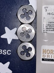 (3) USA M7x1 Hex Die NC Threading Rethreading M7 X 1.00 THREE HEXAGON DIES