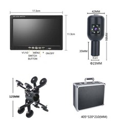 7&rdquo; DVR 50M 1080P HD Dual Camera Lens Drain Sewer Pipeline Industrial Endoscope