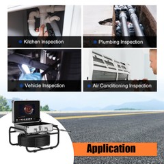 30M 7&rdquo; Sewer Camera Pipe Inspection Camera with 512HZ Locator Self Leveling DVR