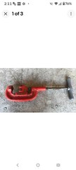 RIDGID No. 2A Screw Feed Pipe Cutter Tool 1/8 in to 2 in Capacity