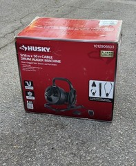 Husky 5/16 in X 50 ft Cable Drum Machine Auger For Drain Cleaning 1012906603