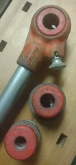 RIDGID MANUAL PIPE THREADER OO-R with 3 DIE HEADS 3/8&Prime;, 1/2&Prime;, 3/4&Prime;