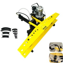 110V Hydraulic 0.87-4.5&Prime; Round Metal Pipe Bender 90&deg; Tube Bending Machine Folder