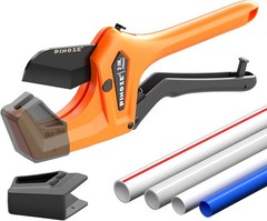 PVC Pipe Cutter 3-Gear Adjustable Cut up to 2-1/2&rdquo; Ratchet Pipe Cutter