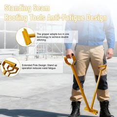 2-in-1 Hand Seamer for Standing Seam Metal Roofs, Mechanical Lock Panel Roofing