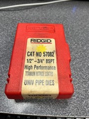 ridgid 57082 BSPT Gold high performance titanium nitride coated pipe dies