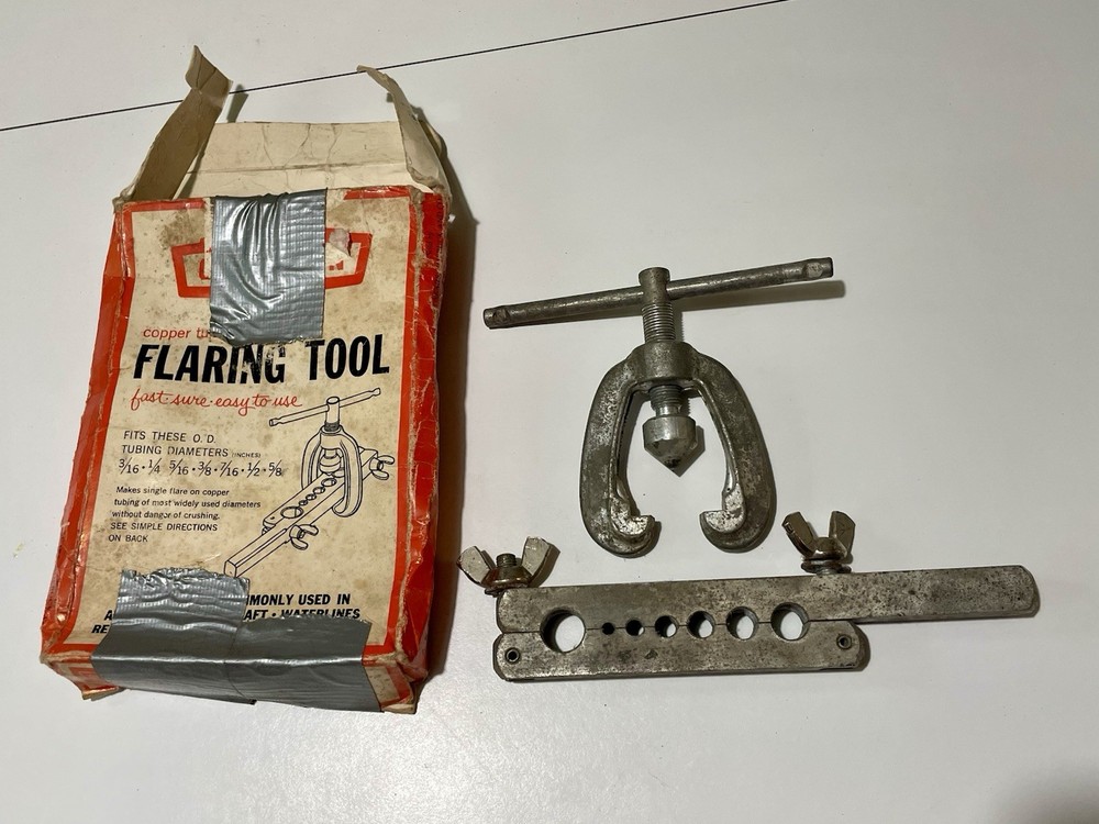 Vintage Craftsman Copper Tubing Flaring Tool 9-55371 USA Made With Box 3/16-5/8
