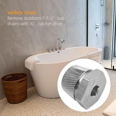 1.5&Prime; Tub Drain Extractor Tool &ndash; Remove Stubborn Rusted Bathtub Drains, 1 Pack