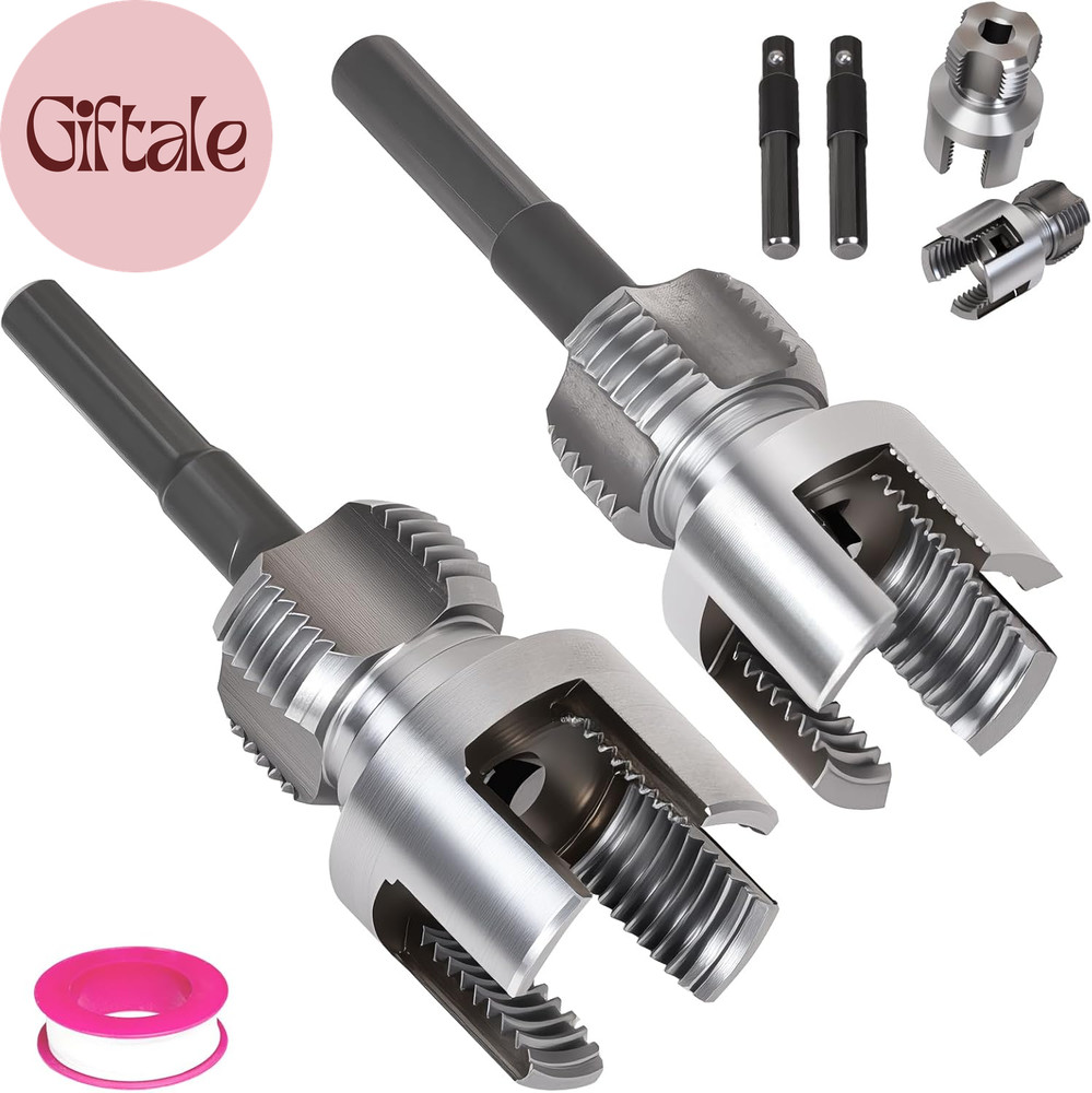 2PCS PVC Pipe Threader Kit &ndash; Dual-Function Internal & External Pipe Threading To