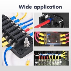 200pcs Insulated Crimp Wire Connector Terminal Assortment Contains Ring, Butt Sp